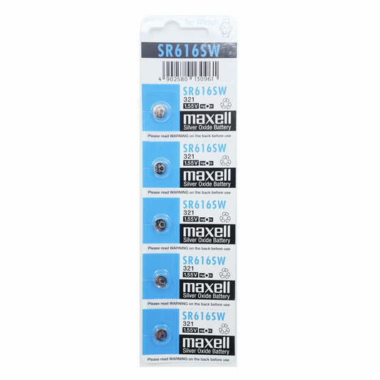 MAXELL SR616SW 1.55V COIN CELL BATTERY - 38005-045