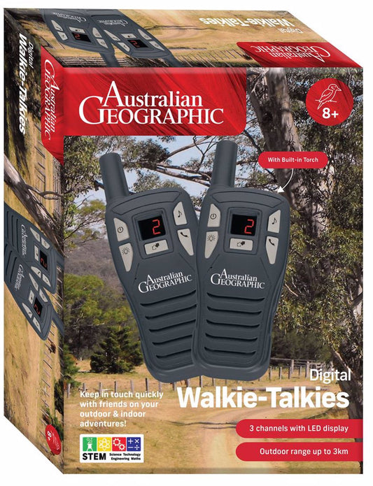 AUSTRALIAN GEOGRAPHIC - DIGITAL WALKIE TALKIES 2 PACK - AGDSWT1602