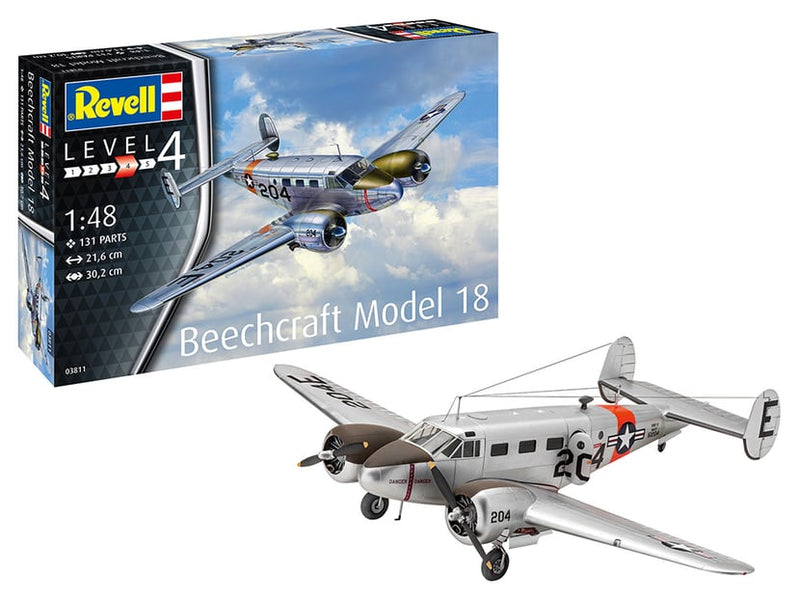 Revell 1/48 Scale Beechcraft Model 18 Model Kit - 3811