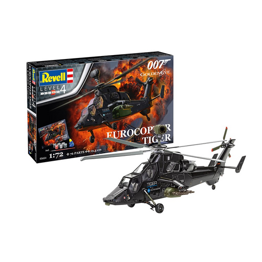 REVELL GIFT SET 05654 JAMES BOND 007 GOLDEN EYE EUROCOPTER TIGER 1:72 SCALE 