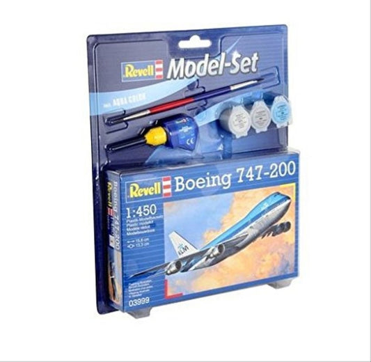 REVELL BOEING 747-200 1:450 MODEL KIT WITH PAINT & TOOLS - 63999