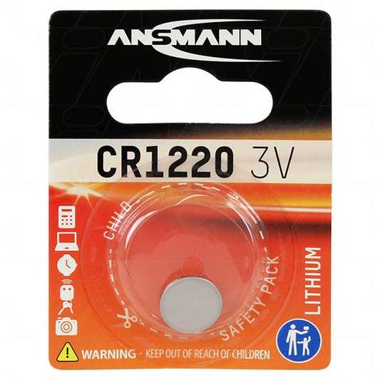 ANSMANN CR1220 3V BUTTON BATTERY - 59006-1220