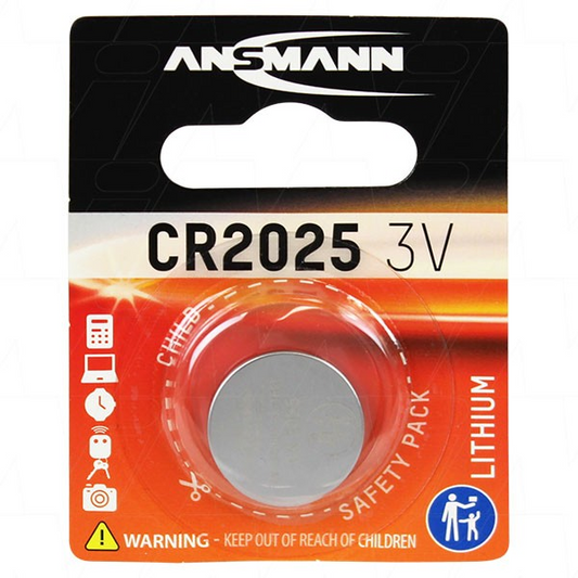 ANSMANN CR2025 3V BUTTON BATTERY - 59006-2025