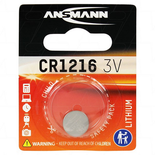 ANSMANN 3V LITHIUM CR1216 SINGLE-USE BATTERY - 59006-1216