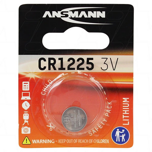 ANSMANN CR1225 3V LITHIUM COIN BATTERY - 59006-1225