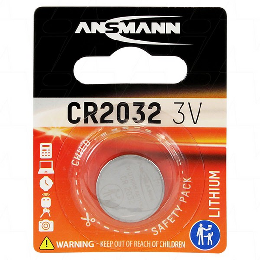 ANSMANN CR2032 3V LITHIUM COIN CELL BATT - 59006-2032