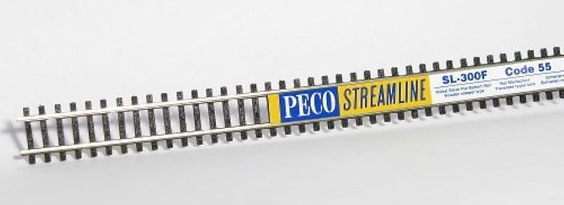 Peco SL-300F N Wooden Tie Style Flex Track Code 55, 36'' (13) - SL-300F