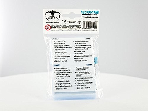 ULTIMATE GUARD PRECISE-FIT SLEEVES STANDARD SIZE TRANSPARENT (100) - UGD010050