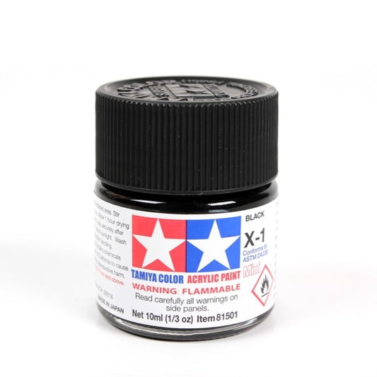 TAMIYA ACRYLIC X-1 BLACK - T81501 2