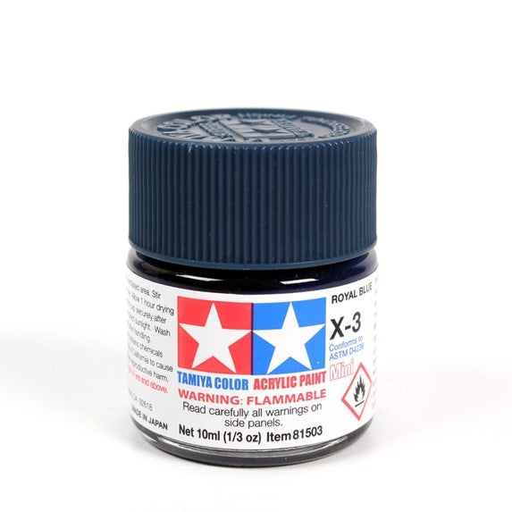 TAMIYA ACRYLIC X-3 ROYAL BLUE - T81503