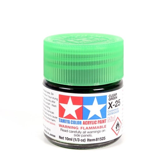 TAMIYA ACRYLIC X-25 CLEAR GREEN - T81525