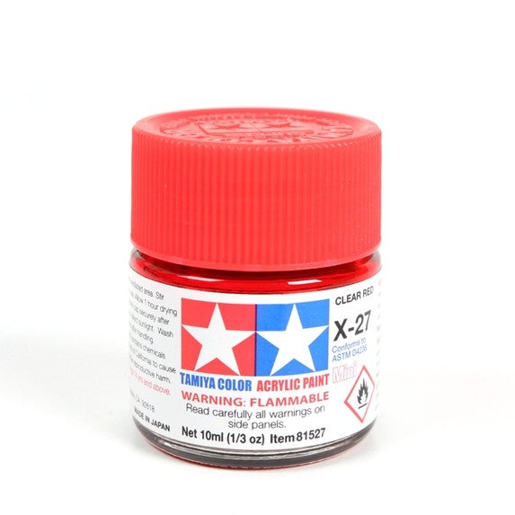 TAMIYA ACRYLIC X-27 CLEAR RED - T81527