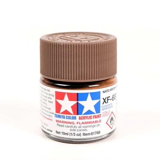TAMIYA ACRYLIC XF-68 FLAT NATO BROWN - T81768
