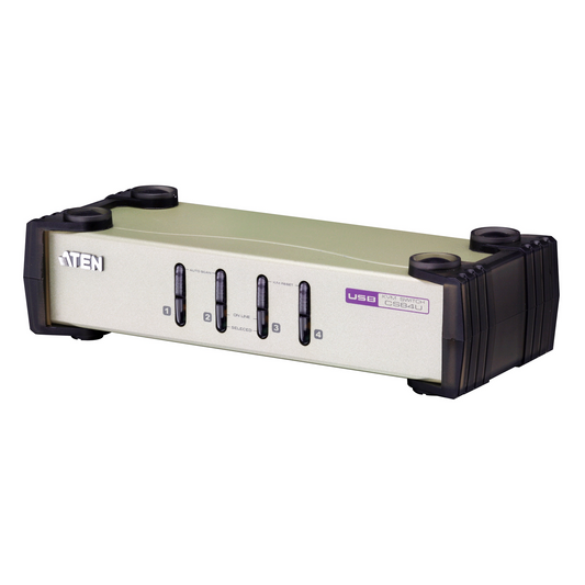 ATEN CUBIQ CS84U - KVM-SWITCH - PS/2, USB - 4 X KVM PORT(S) - 1 LOKALER BENUTZER - DESKTOP (CS84U) - CS84U