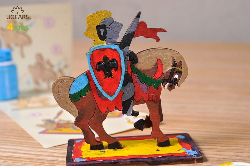 UGears 3D Colouring Knight Wooden Model Kit -