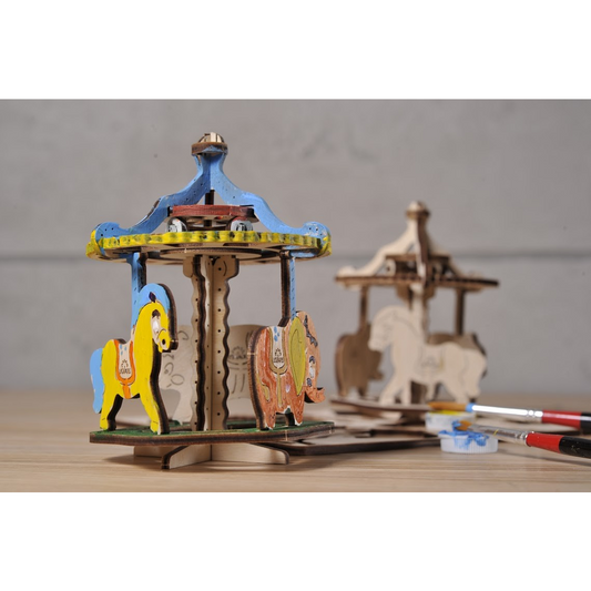 UGEARS 3D COLOURING MODEL MERRY-GO-ROUND -
