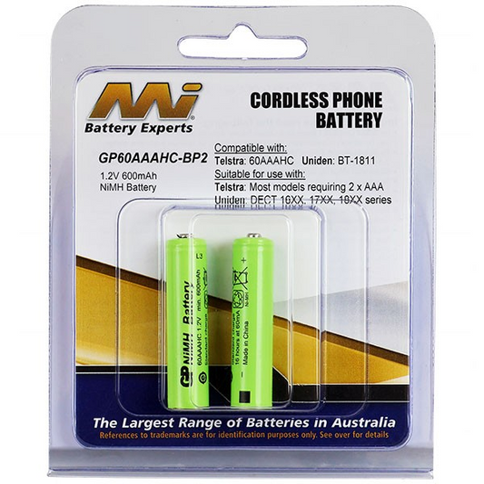 GP NIMH 650MAH AAA BATTERY - GP65AAAHCBP2