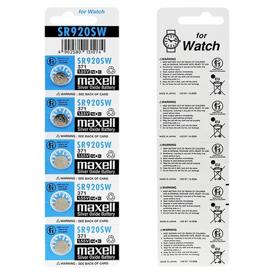 MAXELL SR920SW 371 SILVER OXIDE WATCH BATTERY - 38005-095