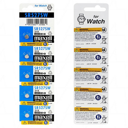 MAXELL SR527SW SILVER OXIDE WATCH BATTERY - 38005-040