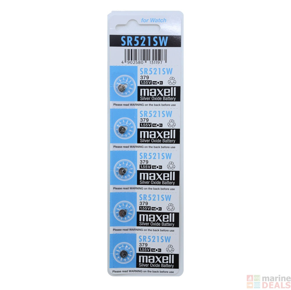 MAXELL SR521SW/V379 SILVER OXIDE WATCH B - 38005-035