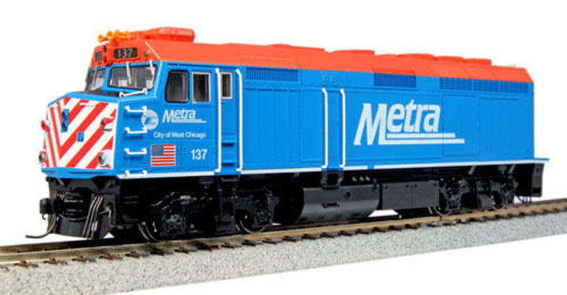 Kato 37-6571 HO Chicago Metra EMD F40PH Commuter Version - Standard DC - KA376571