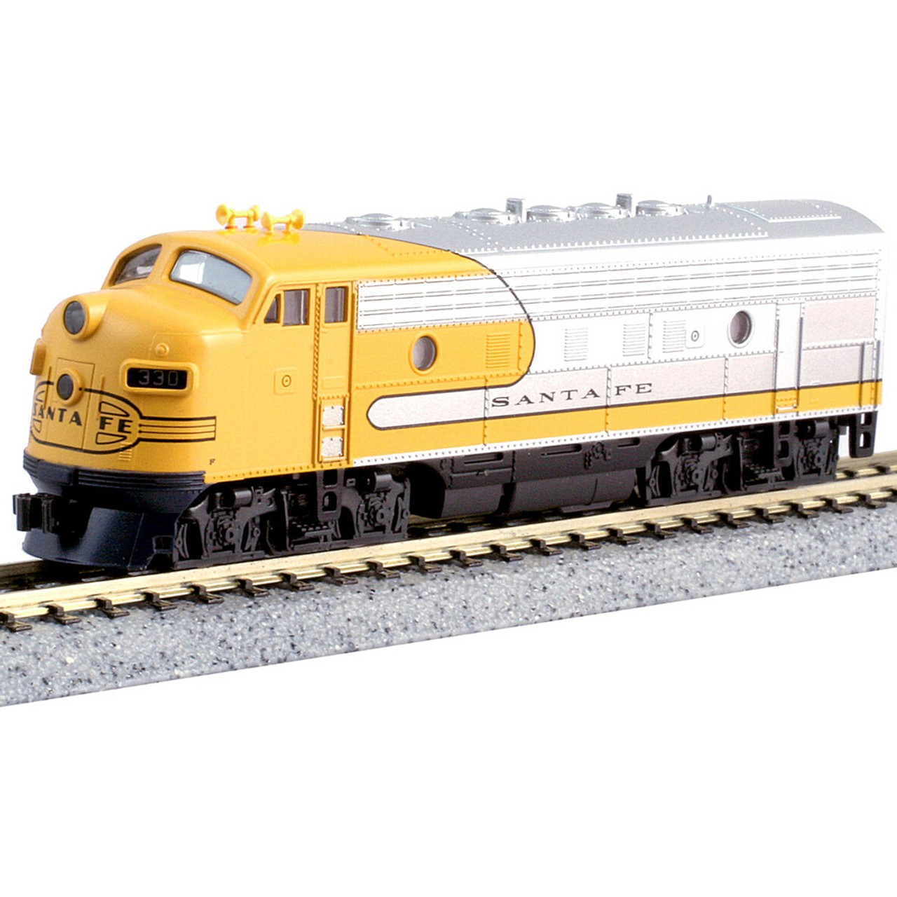 KATO 176-2140-DCC EMD F7A SANTA FE YELLOW BONNET #330 DCC N SCALE - 172140DCC