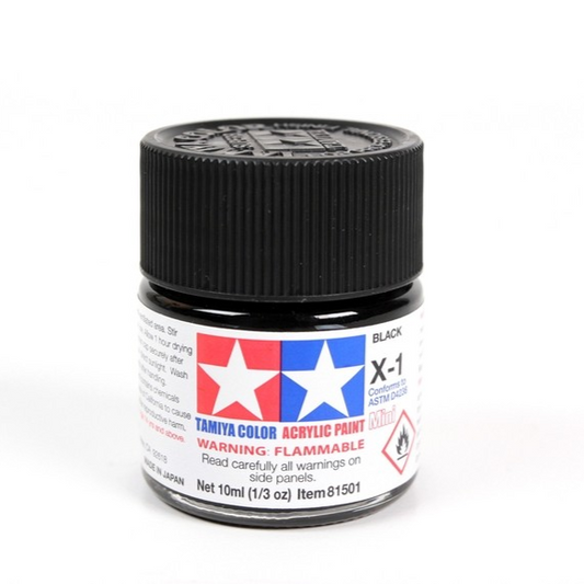 TAMIYA ACRYLIC X-1 BLACK - T81501