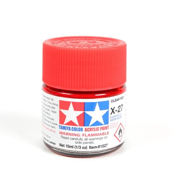 TAMIYA ACRYLIC X-27 CLEAR RED - T81527