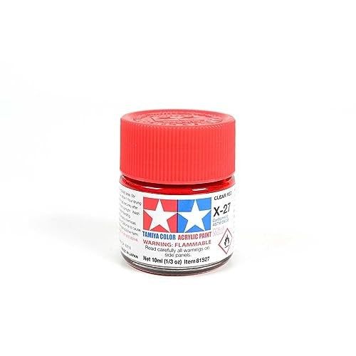 TAMIYA Acrylic Mini X27 Clear Red TAM81527 Plastics Paint Acrylic - X-27