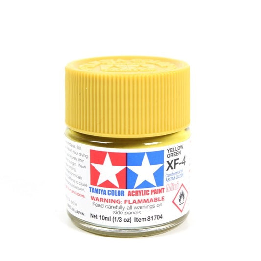 TAMIYA ACRYLIC XF-4 YELLOW GREEN - T81704