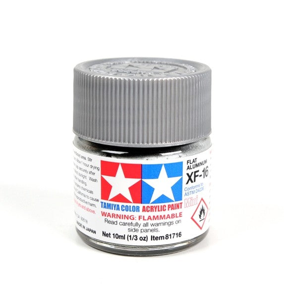 TAMIYA ACRYLIC XF-16 FLAT ALUMINIUM - T81716