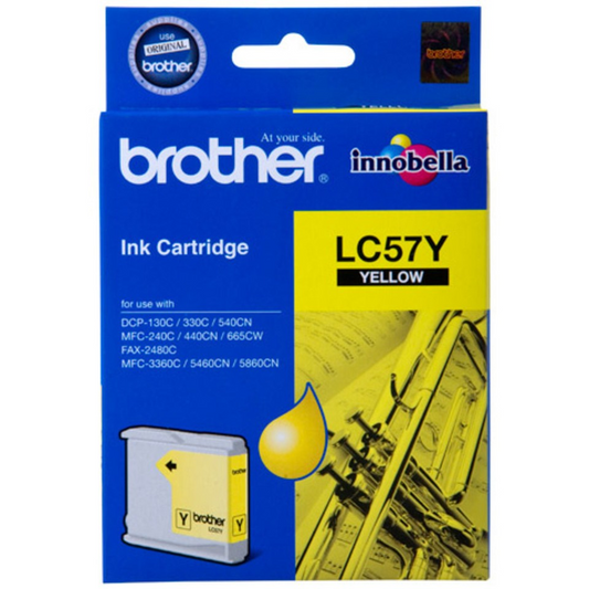 BROTHER 57 YELLOW INK CARTRIDGE - B57Y 
