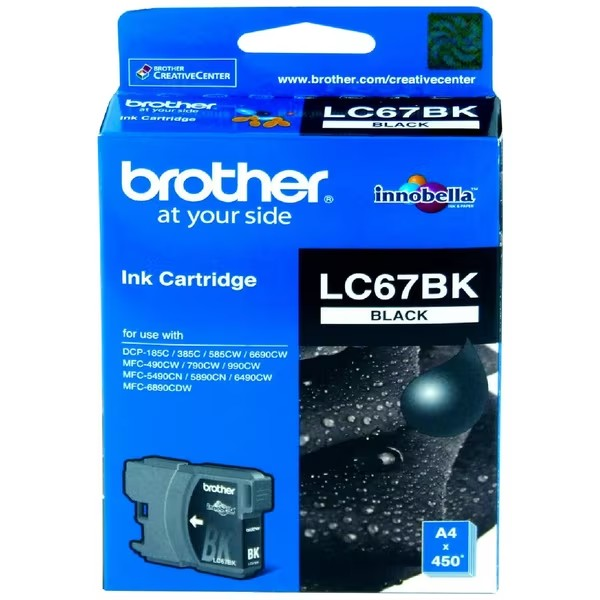 BROTHER 67 BLACK INK CARTRIDGE - B67B 