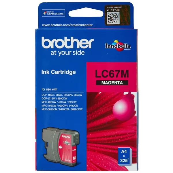 BROTHER 67 MAGENTA INK CARTRIDGE - B67M 