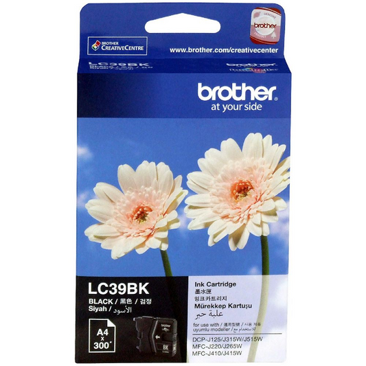BROTHER 39 BLACK INK CARTRIDGE - B39B 