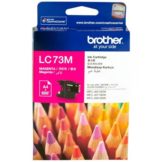 BROTHER 73 MAGENTA INK CARTRIDGE - B73M 