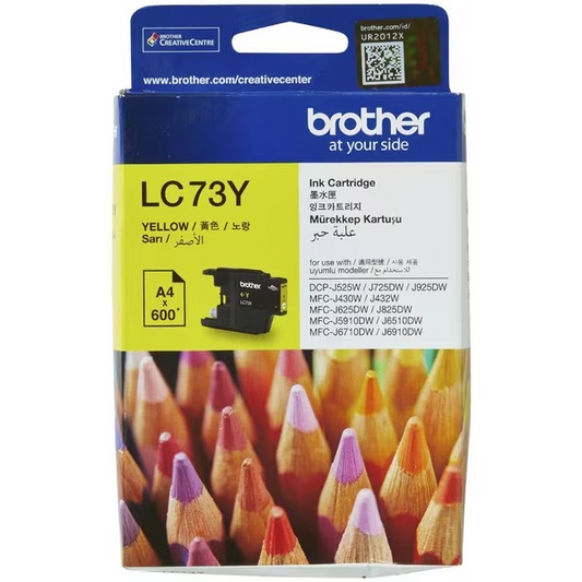 BROTHER 73 YELLOW INK CARTRIDGE - B73Y 