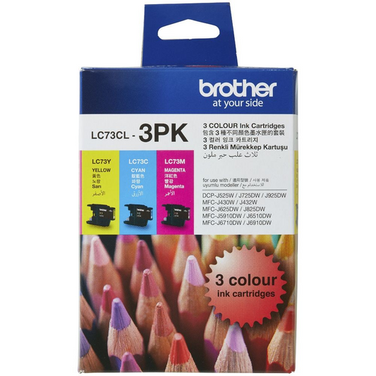 BROTHER 73 CMY COLOUR PACK - B73CMY 