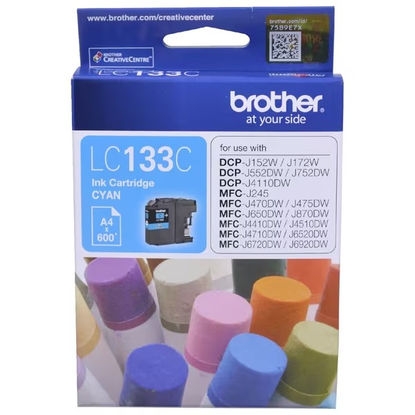 BROTHER 133 CYAN INK CARTRIDGE - B133C 