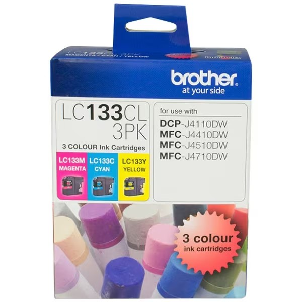 BROTHER 133 CMY COLOUR PACK - B133CMY 