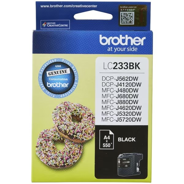 BROTHER 233 BLACK INK CARTRIDGE - B233B 
