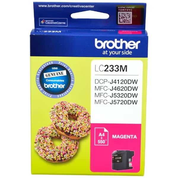 BROTHER 233 MAGENTA INK CARTRIDGE - B233M 