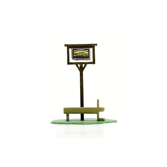 OO ACCESSORIES PLASTIC KIT PUB SIGN & HORSE TROUGH - DAPOL KITMASTER C077