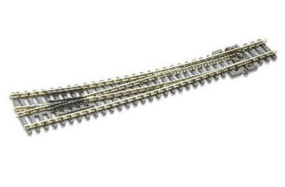 PECO SL-E386 N CURVED RIGHT HAND CODE 80 TURNOUT W/ ELECTRIFIED FROG, - SL-E386