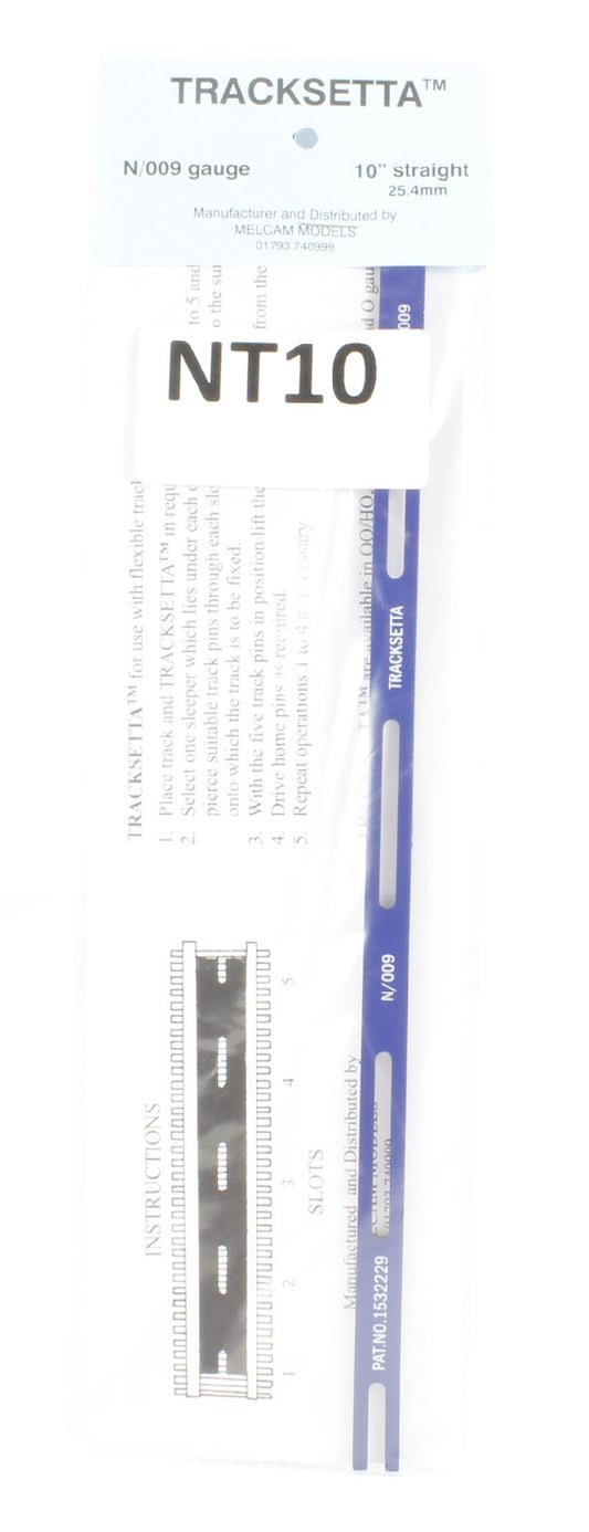 PECO NT-10 N TRACKSETTA TRACK LAYING TEMPLATE - 10 25.4CM STRAIGHT - ST10