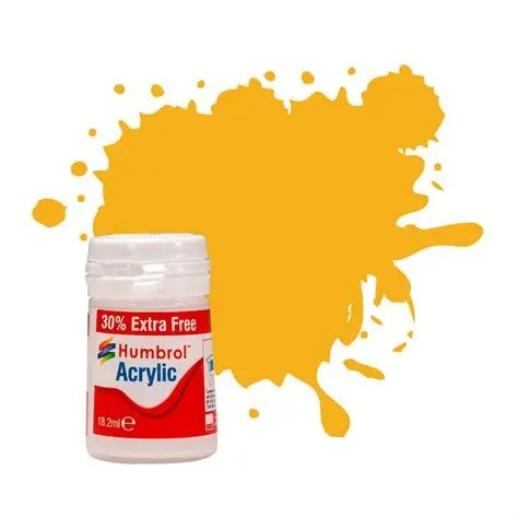 HUMBROL ACRYLIC 154 - INSIGNIA YELLOW MATT - 18,2ML - 111189