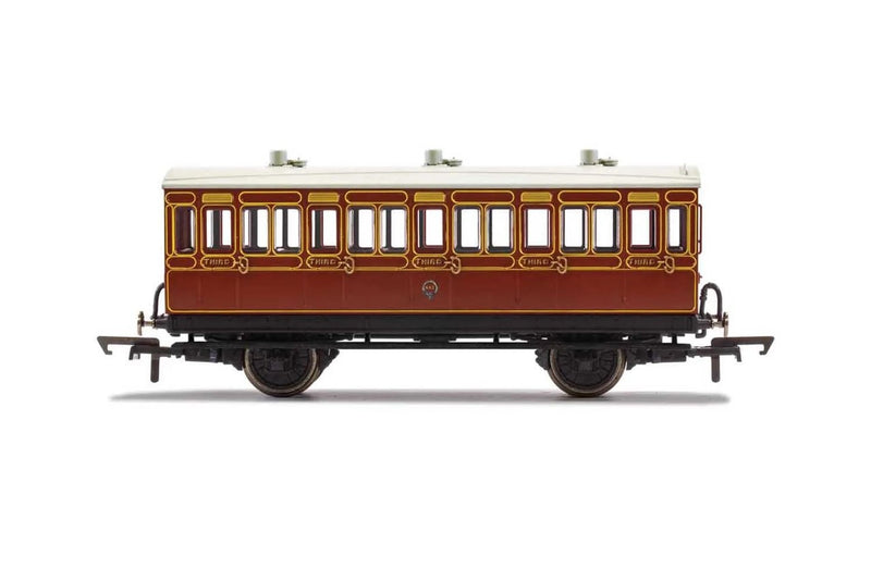 Hornby LB&SCR, 4 Wheel Coach, 3rd Class, Fitted Lights, 881 - Era 2 - R40116A