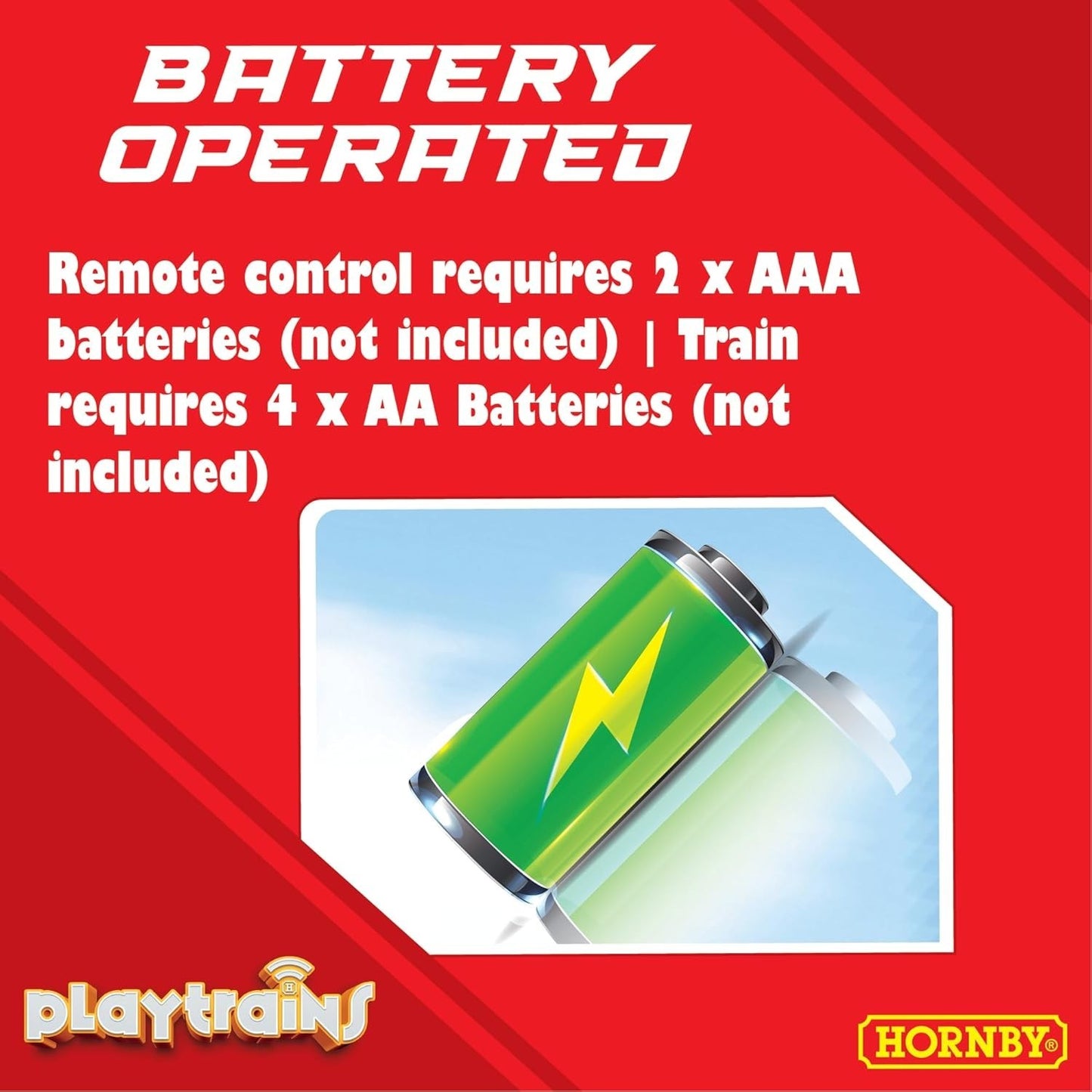 HORNBY PLAYTRAINS R9360M PLAYTRAINS HIGH SPEED TRAIN SET REMOTE CONTROLLED BATTERY TRAIN SET - KIDS TOY TRAIN SETS FOR AGES 5+ CHILDRENS MINI MODEL T