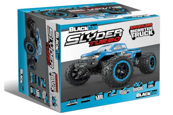 BLACKZON SLYDER TURBO MT 1/16 2S BURSHLESS BLUE - BZ540201