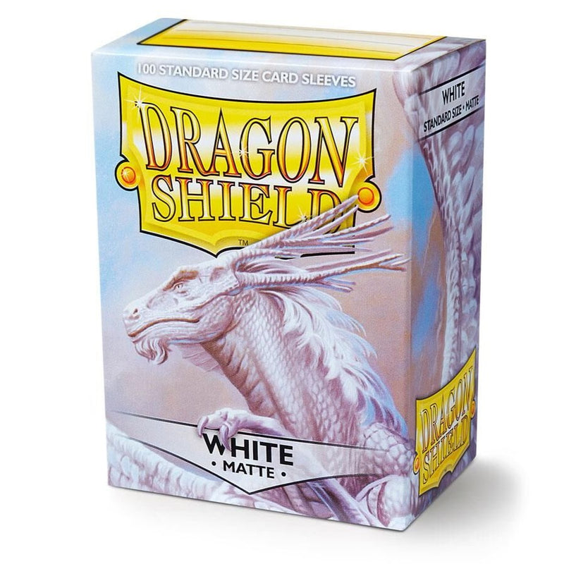 DRAGON SHIELD STANDARD SIZE SLEEVES MATTE WHITE 100PK - AT11005